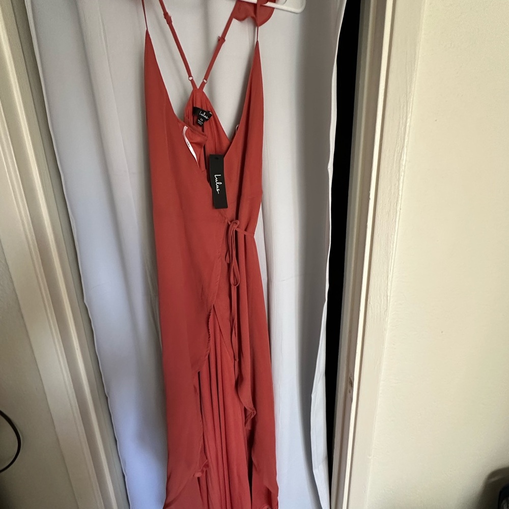 NEW! Here’s to Us Rose High-Low Wrap Dress - Picture 3 of 8